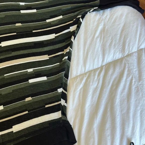 Lane Bryant women’s plus 22W/24W Olive and Black Patterned dolman sleeve top - Picture 10 of 10